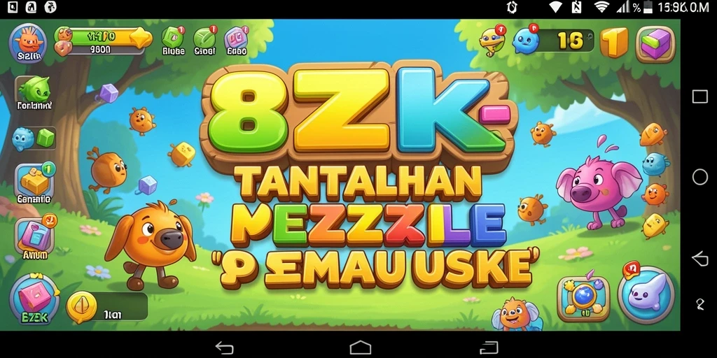 Screenshot gameplay 8ZK yang menampilkan tantangan puzzle menarik.