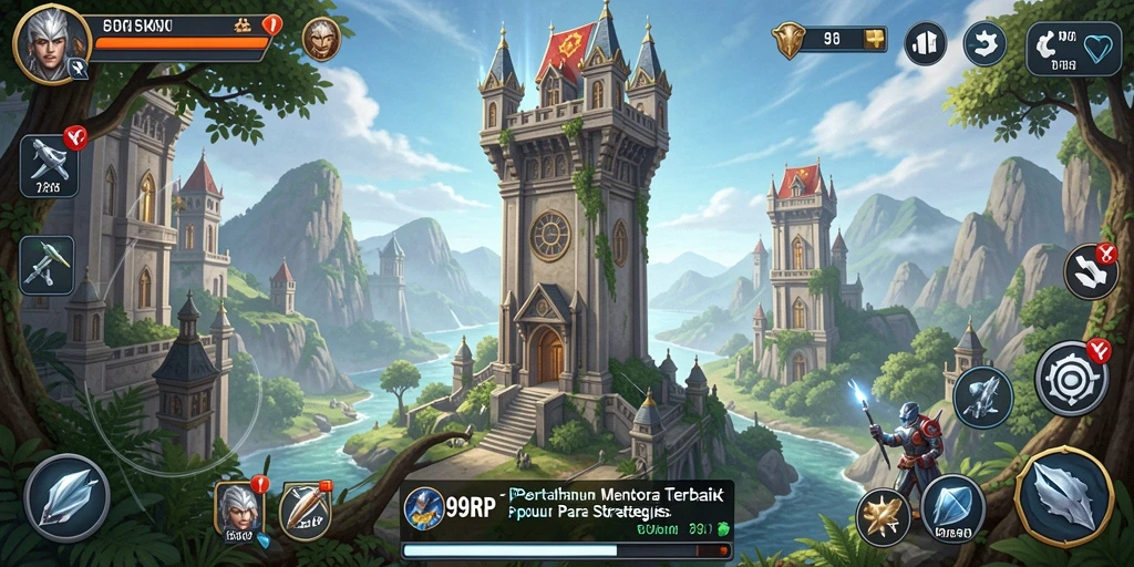 Tangkapan layar gameplay menegangkan dari 99RP Tower Defense yang menarik.