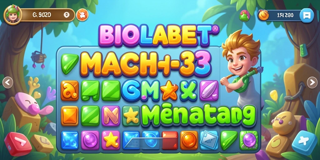 Screenshot gameplay <strong>BIOLABET</strong> yang menunjukkan keseruan permainan Match-3.