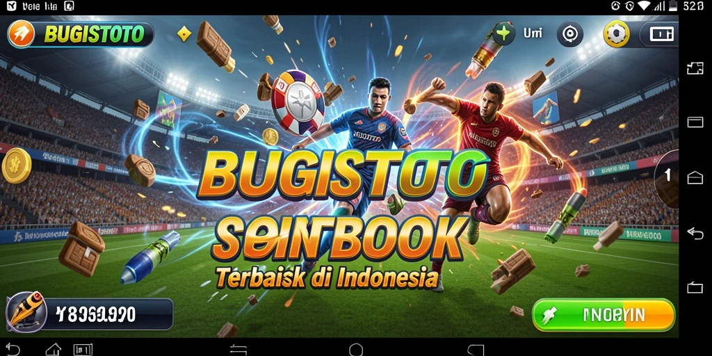 Screenshot utama BUGISTOTO menunjukkan antarmuka taruhan olahraga yang menarik.