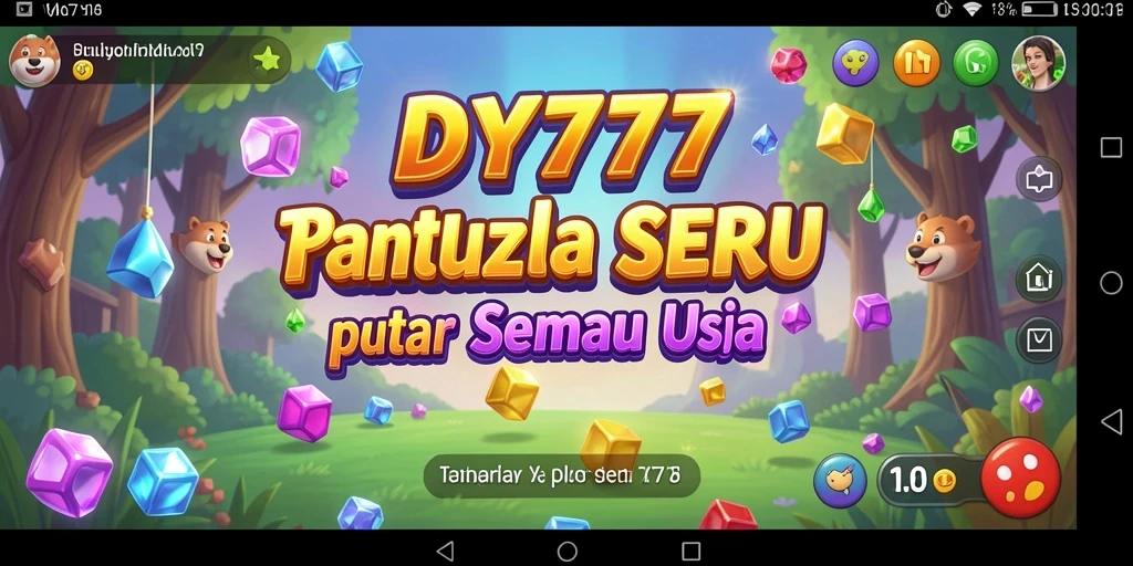 Tampilan gameplay DY777 yang penuh warna dan menantang.