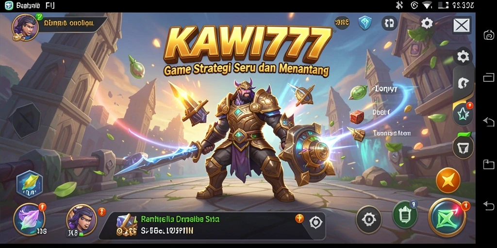 Tampilan strategis yang menegangkan dalam gameplay KAWI777.