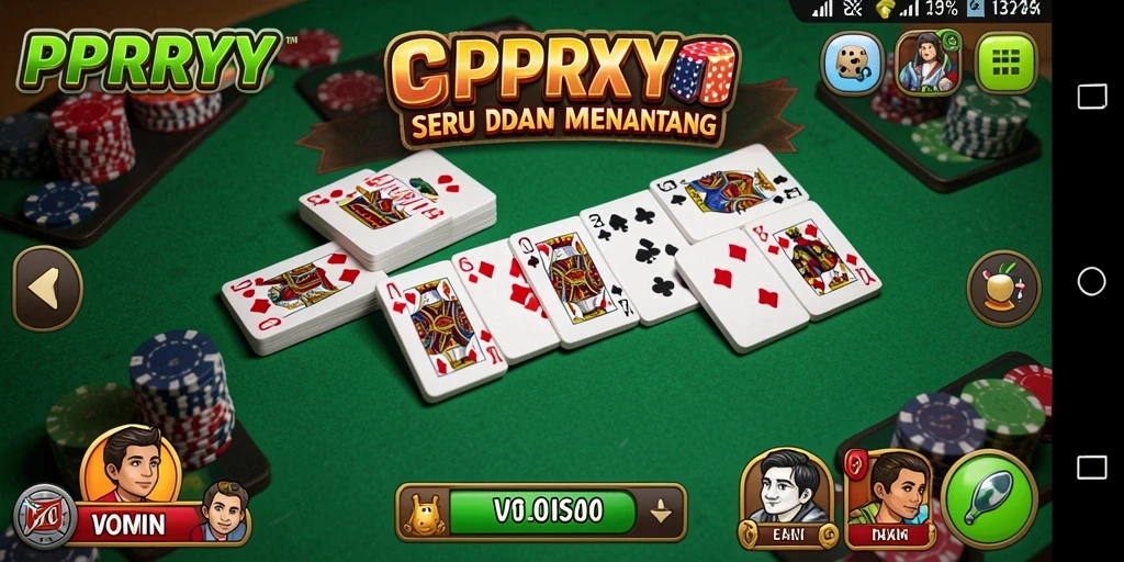 Screenshot PPRRYY menunjukkan gameplay menarik dalam permainan Domino.