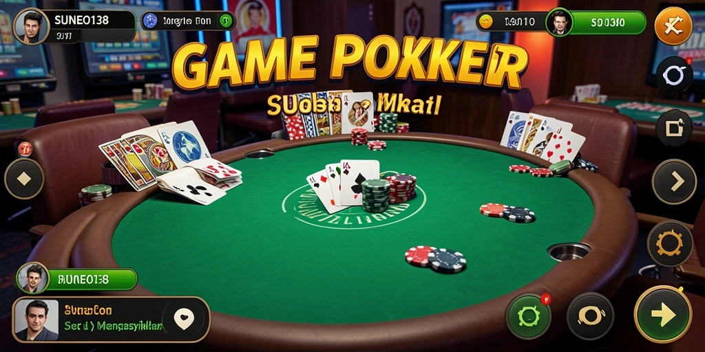 Screenshot gameplay Poker SUNEO138 yang mendebarkan.
