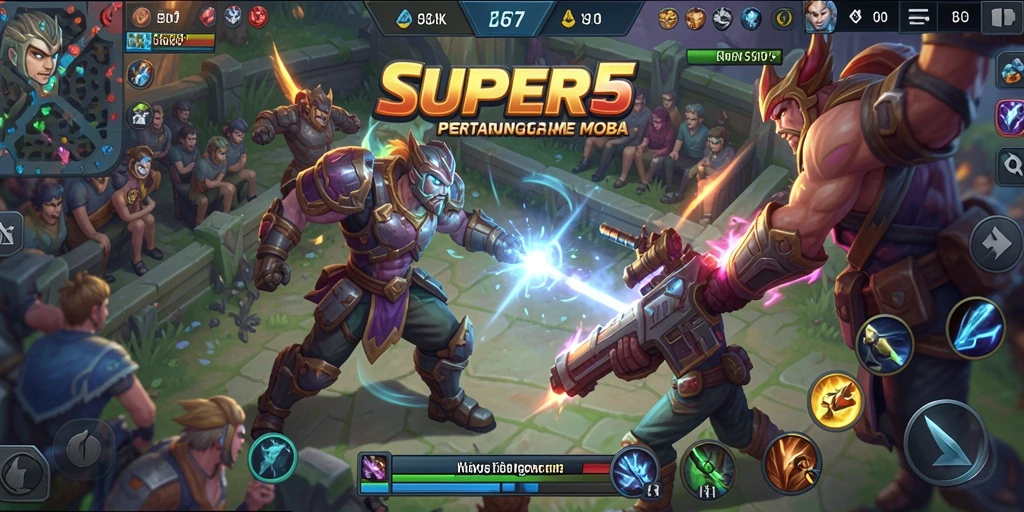 Tampilan gameplay <strong>SUPER5</strong> yang mendebarkan dan penuh aksi.