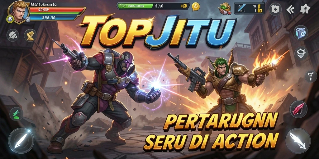 Gameplay seru dan penuh aksi di TOPJITU.
